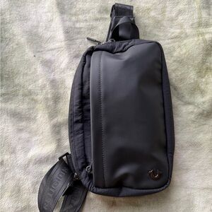 True Religion Men's Black Belt Bag